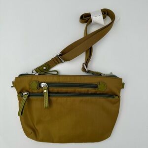 Osgoode Marley Crossbody Waist Pack Bag Nylon Leather Trim Pear Green NWT